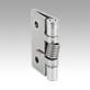 Spring hinges, steel, stainless steel or aluminium, 50 mm, spring closed