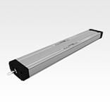 Linear actuator axle with ball screw drive and two profile guide rails