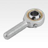 Rod ends with plain bearing, external thread, steel, DIN ISO 12240-1
can be re-lubricated