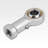 Rod ends with plain bearing, internal thread, steel, DIN ISO 12240-1 can be re-lubricated