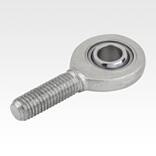 Rod ends with plain bearing, external thread, narrow head, DIN ISO 12240-1 maintenance-free