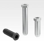 Hollow screws for steel levelling feet