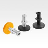 Levelling feet, steel 
with hollow screw
