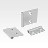 Hinge halves aluminium, on-frame