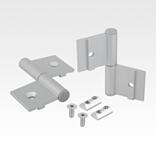 Hinges aluminium, in-frame, with step