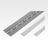 Piano hinges, steel, stainless steel or aluminium