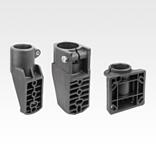 Raccord de tubes avec tête d’appui latérale en plastique pour tubes ronds