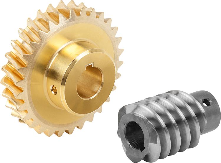 Worm gears, right-hand centre distance 33 mm