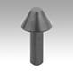 Centre, steel, for tailstock with centre height 12 mm, Form B, flattened
