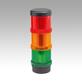 Colonnes de signalisation, LED verte, jaune, rouge, Ø70 mm appareil complet, forme A
