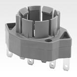 Contact elements, flat plug connection, button function type CT