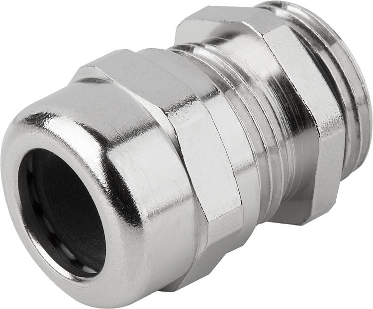 Cable glands EMC nickel-plated brass