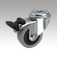 Swivel castors with stop fix