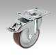 Swivel castors with "stop-fix"