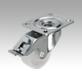 Steel plate swivel castors with stop-fix, polyamide wheels, standard version