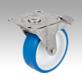 Swivel castors with stop fix, stainless steel, for sterile areas