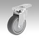 Swivel and fixed equipment castors, steel with TPU tread, for aluminium profiles, Form B