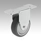 Swivel and fixed equipment castors, steel with TPU tread, for aluminium profiles, Form A