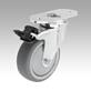 Swivel and fixed equipment castors, steel with TPE tread, for aluminium profiles, Form C