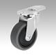 Swivel and fixed equipment castors, steel with TPE tread, electrically conductive for aluminium profiles, Form B
