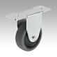 Swivel and fixed equipment castors, steel with TPE tread, electrically conductive for aluminium profiles, Form A
