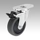 Swivel and fixed equipment castors, steel with TPE tread, electrically conductive for aluminium profiles, Form C