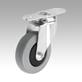 Swivel and fixed equipment castors, steel with elastic solid rubber tread, for aluminium profiles, Form B