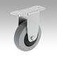 Swivel and fixed equipment castors, steel with elastic solid rubber tread, for aluminium profiles, Form A