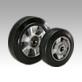 Wheels - rubber tyres on die-cast aluminium rims