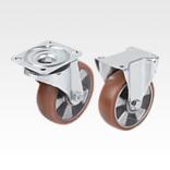 Swivel and fixed castors steel plate, heavy-duty version