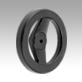 2-spoke handwheels, powder coated aluminium, without grip