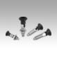 Indexing plungers ECO, steel or stainless steel, with plastic mushroom grip