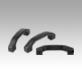 Pull handles, high temperature resistant plastic, mounted from rear