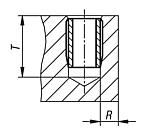 Inserts filetés autotaraudants avec fente de coupe