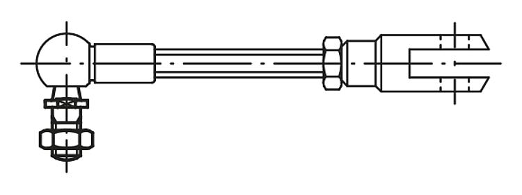 Pivot DIN 71803 pour embout à rotule DIN 71802