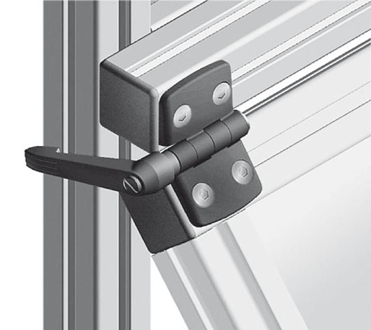 Hinges plastic, with locking lever