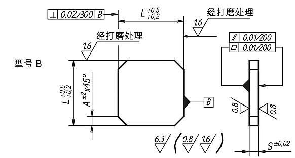 托盘，灰口铸铁，B 型