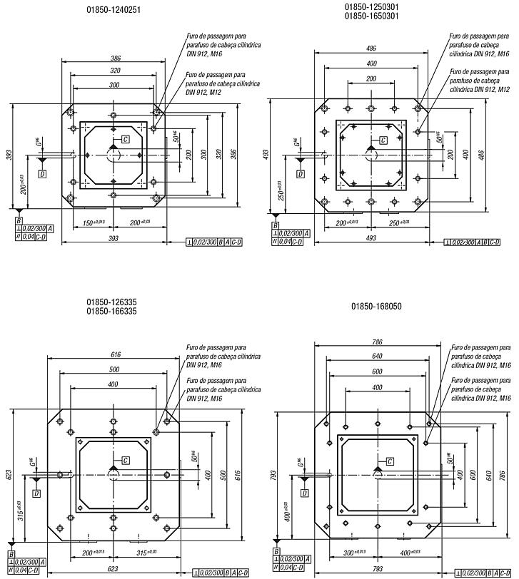 Cubos modulares de fixação
