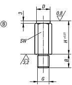 Positioning feet, Form B flat face hardened and ground