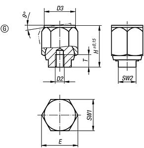 Self-aligning pads, self-righting, Form G, press fit, flattened ball, smooth