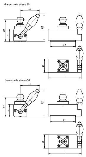Magnete per supporto del pezzo da lavorare