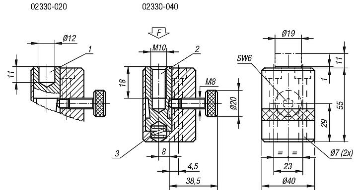 Support elements cylindrical