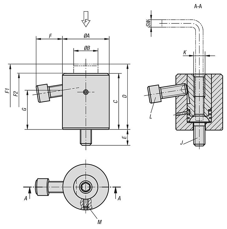 Workpiece support cylinders