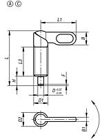 Cam-action indexing plungers, Form C, inch