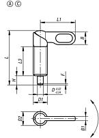 Cam-action indexing plungers, Form C, inch