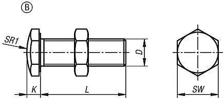 Stop screws, Form B