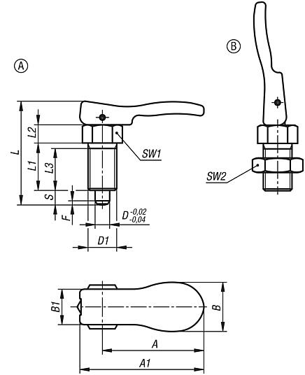 Indexing plungers steel, with cam lever