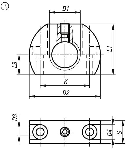 Mounting brackets, Form B