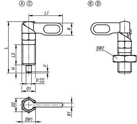 Cam action indexing plunger with stop