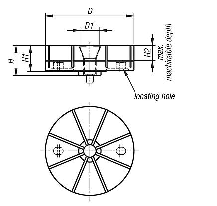 Collet for internal clamping